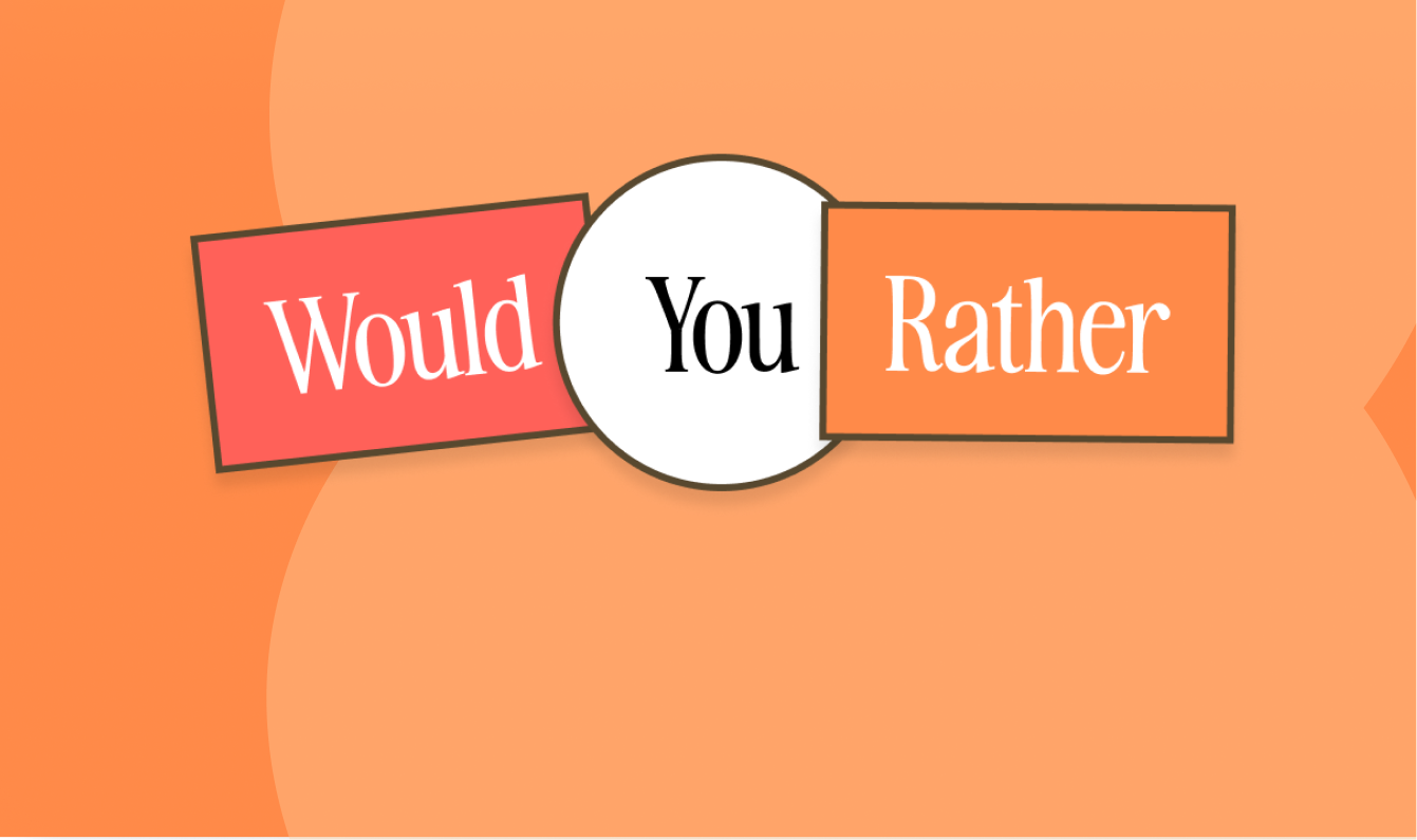 Would You Rather game card